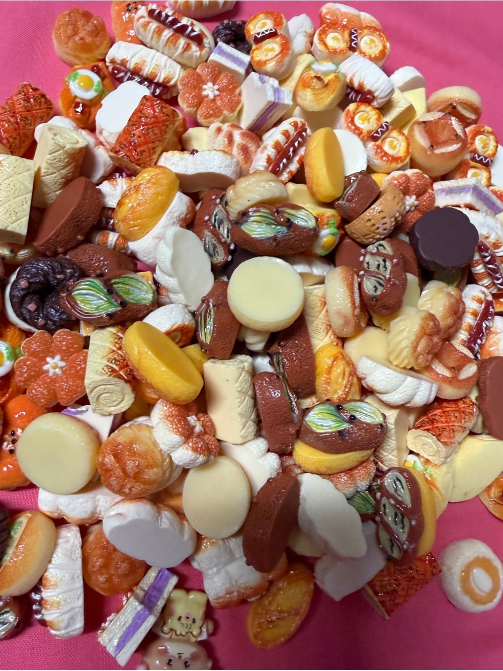 Mini Fake Food Charms Bag - Assorted Pastries & Sweets,